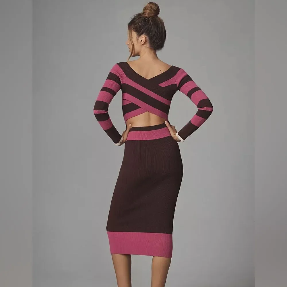 Anthropologie Le Superbe Fall In Rib Midi Dress NWT - Picture 1 of 10